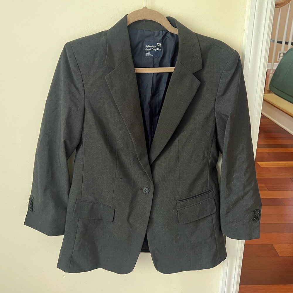 Women’s American Eagle Button Down Gray Blazer - image 1